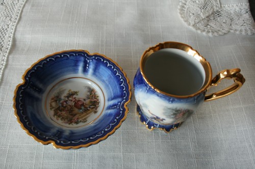 Böhmische mokkatassen mit - 6, ,