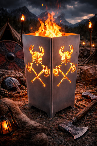 Feuerkorb wikinger mit - wikinger,