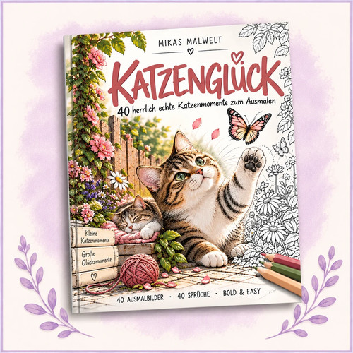 Katzenglück malbuch für - malbuch,