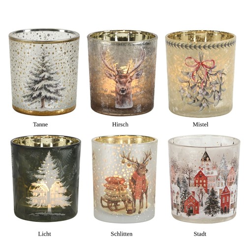 Dekoratives teelichtglas mit - teelichtglas,