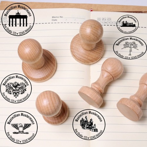 Runder holzstempel mit motiv - holzstempel,