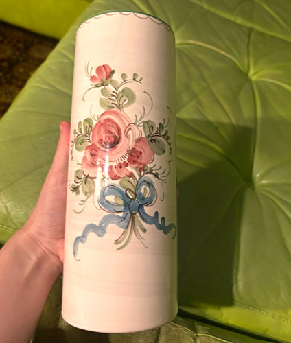 Handbemalte keramikvase - handbemalte,