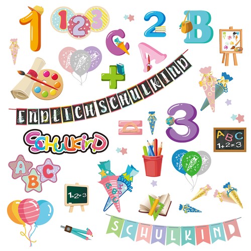 Sticker set schulkind - sticker,