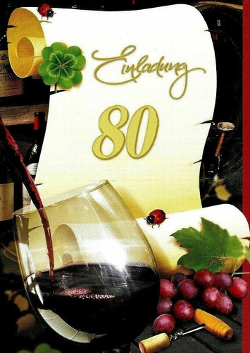 Einladungskarten geburtstag - einladungskarten, 80.geburtstag