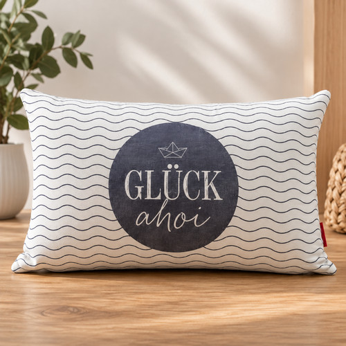 Deko kissen glück - "glück, ahoi"