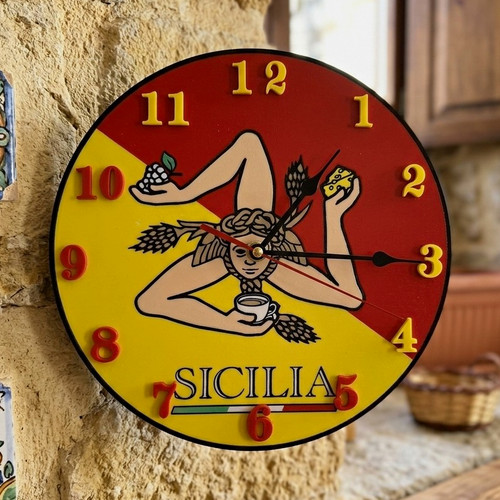 Sizilien wanduhr aus dem - sizilien,