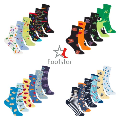 Bunte baumwoll basic socken - baumwoll,