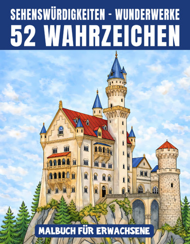 Malbuch erwachsene wahrzeichen - erwachsene,